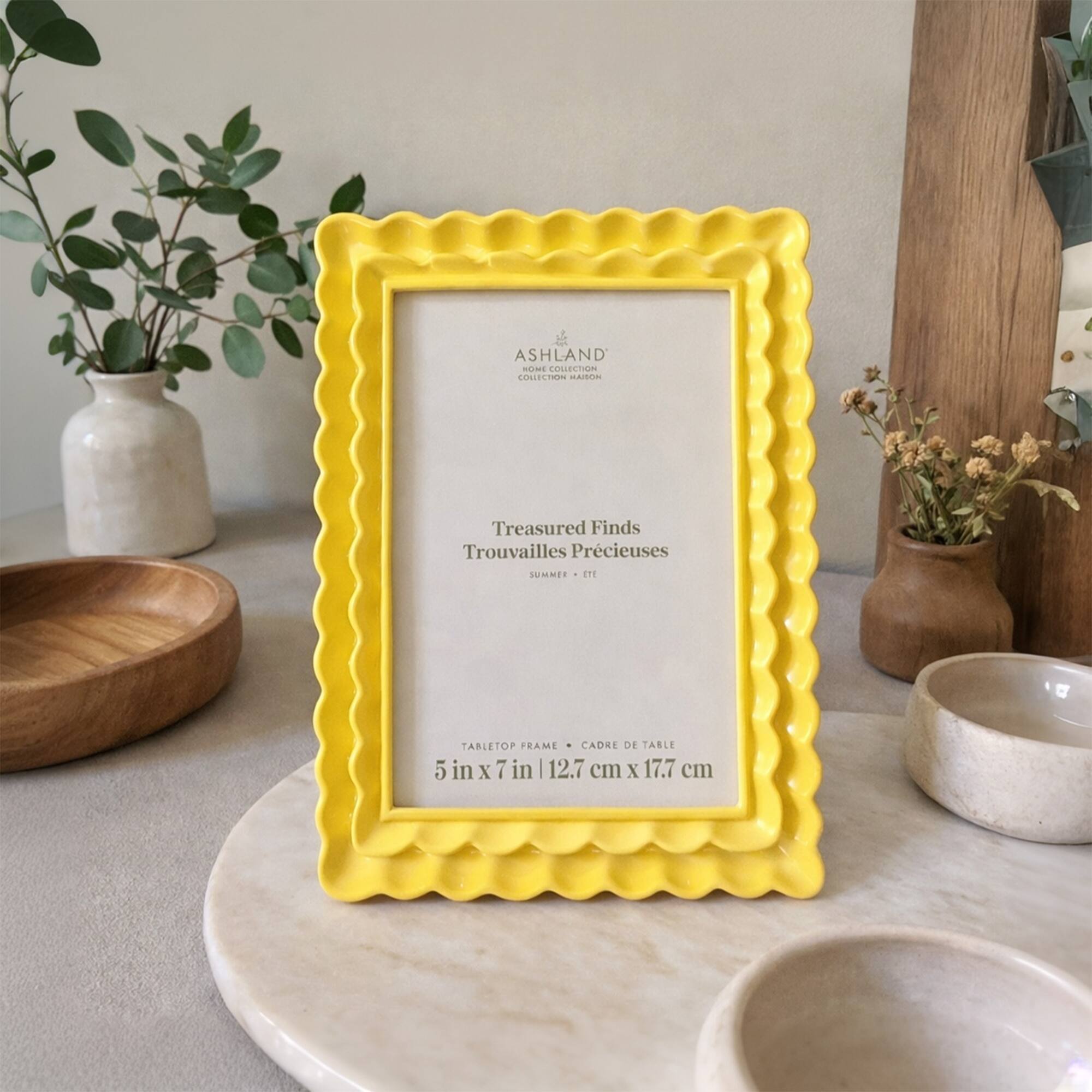 5" x 7" Yellow Ruffle Tabletop Frame, Treasured Finds by Ashland®